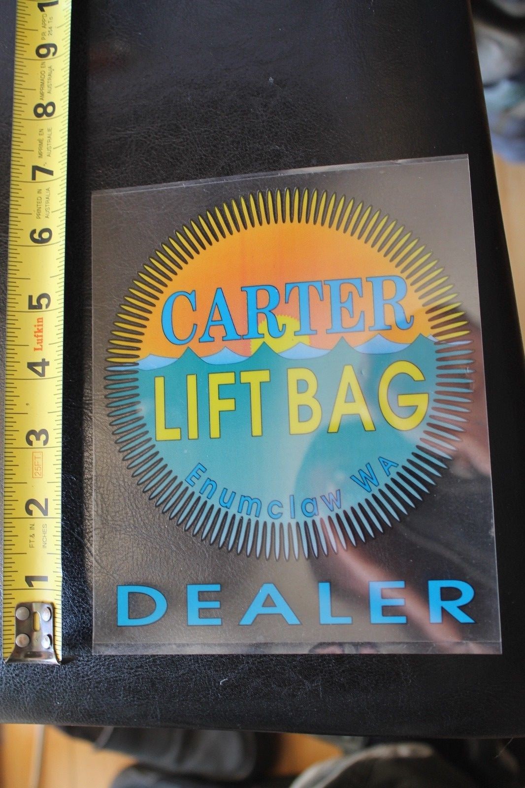 CARTER LIFT BAG Authorized Dealer WA Ocean Dive Scuba Snorkel Diving STICKER