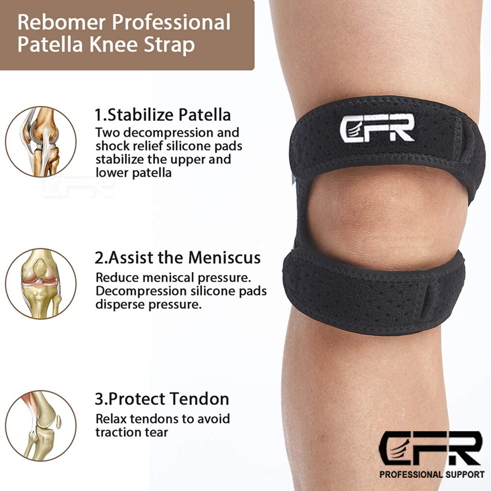 Knee Support Brace Patella Stabilizer Strap Arthritis Joint Tendon Pain Running
