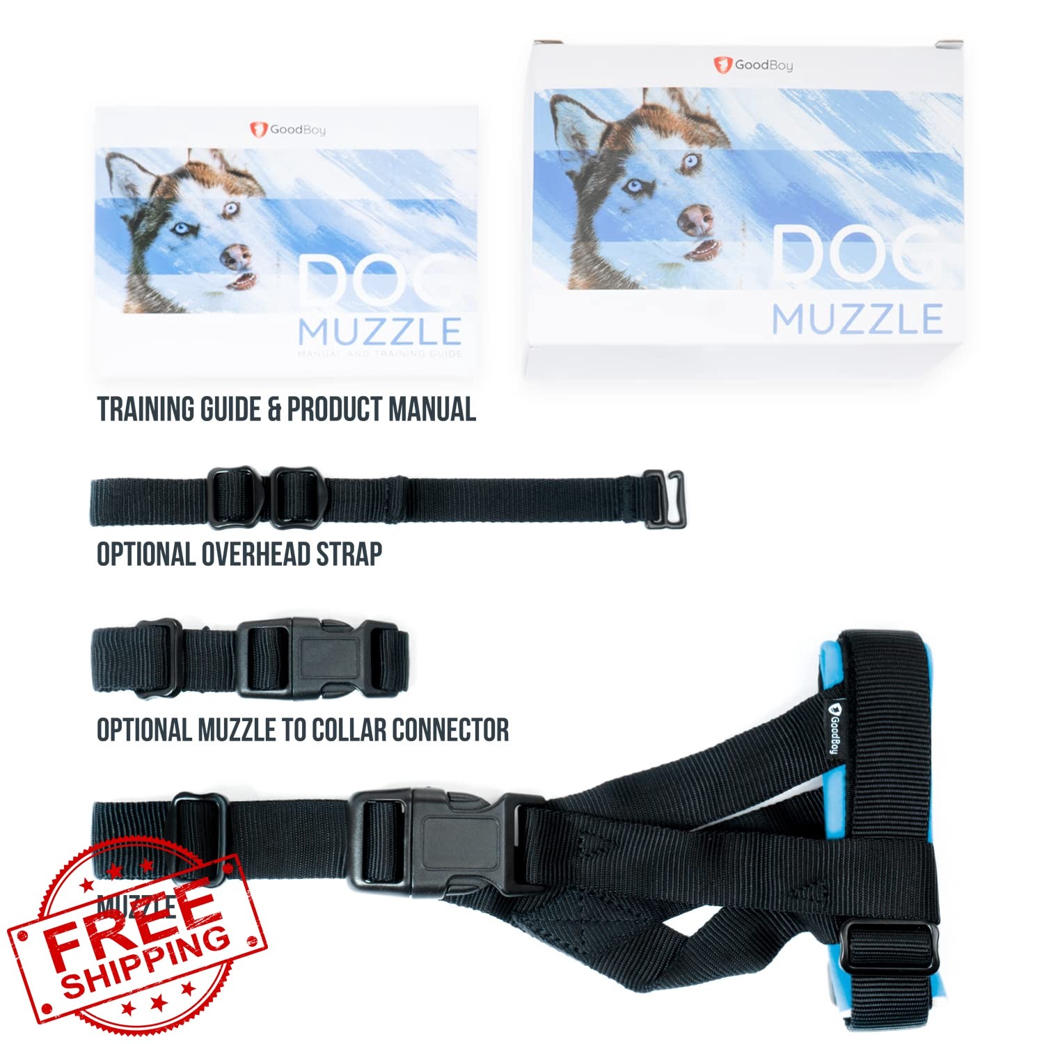 GoodBoy Dog Muzzle Guard Blue Large