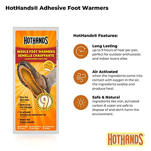 HotHands Insole Foot Warmers Long Lasting Heat Safe Natural Odorless 16 Pairs