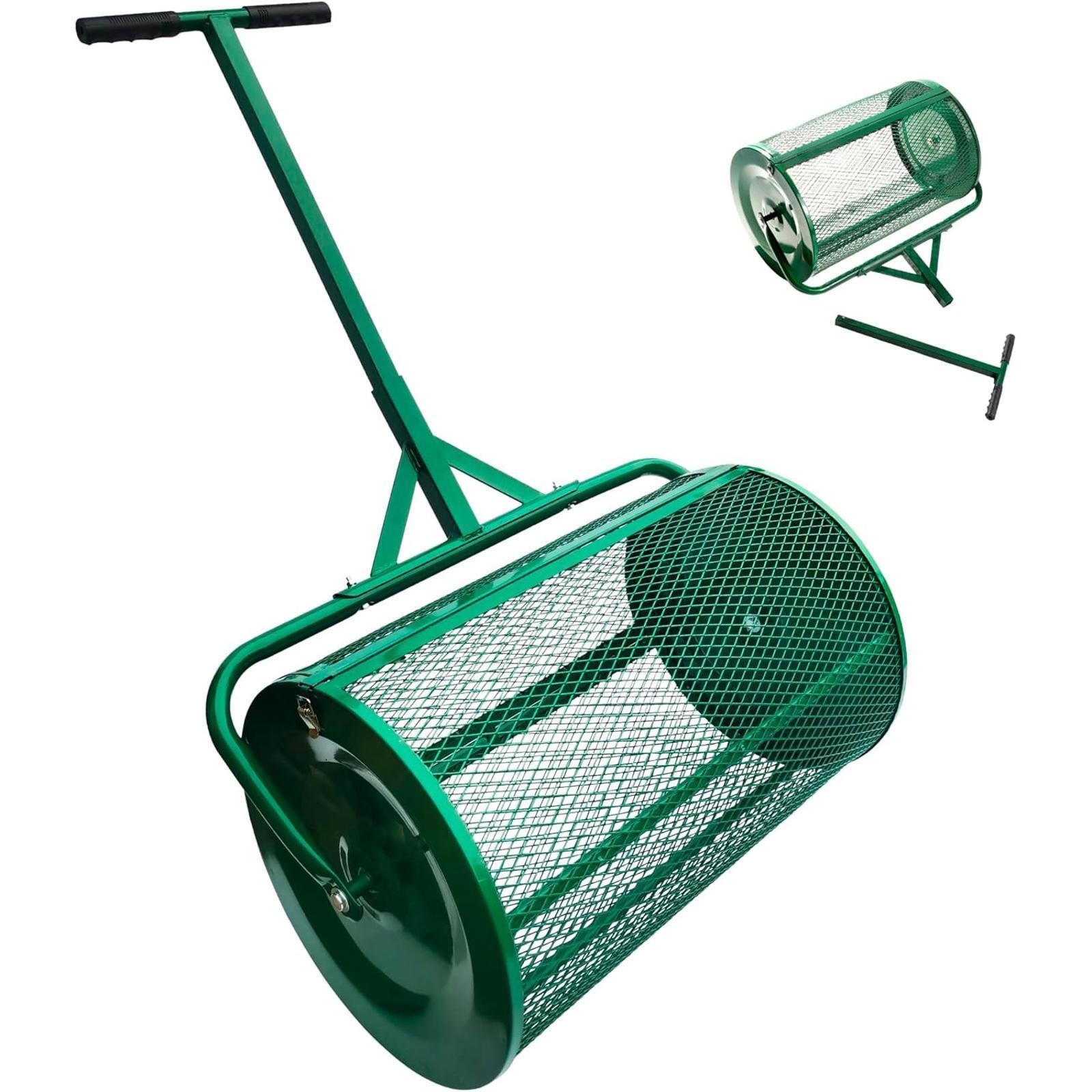 The Original 24 Inch Compost and Peat Spreader Roller - Top Soil, Sand, Manure,