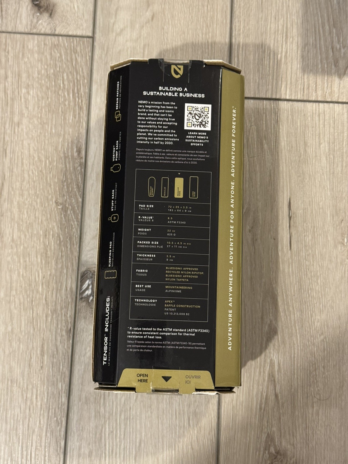 NEW - Nemo Tensor Extreme Ultralight Sleeping Pad - Regular Wide FAST SHIPPING