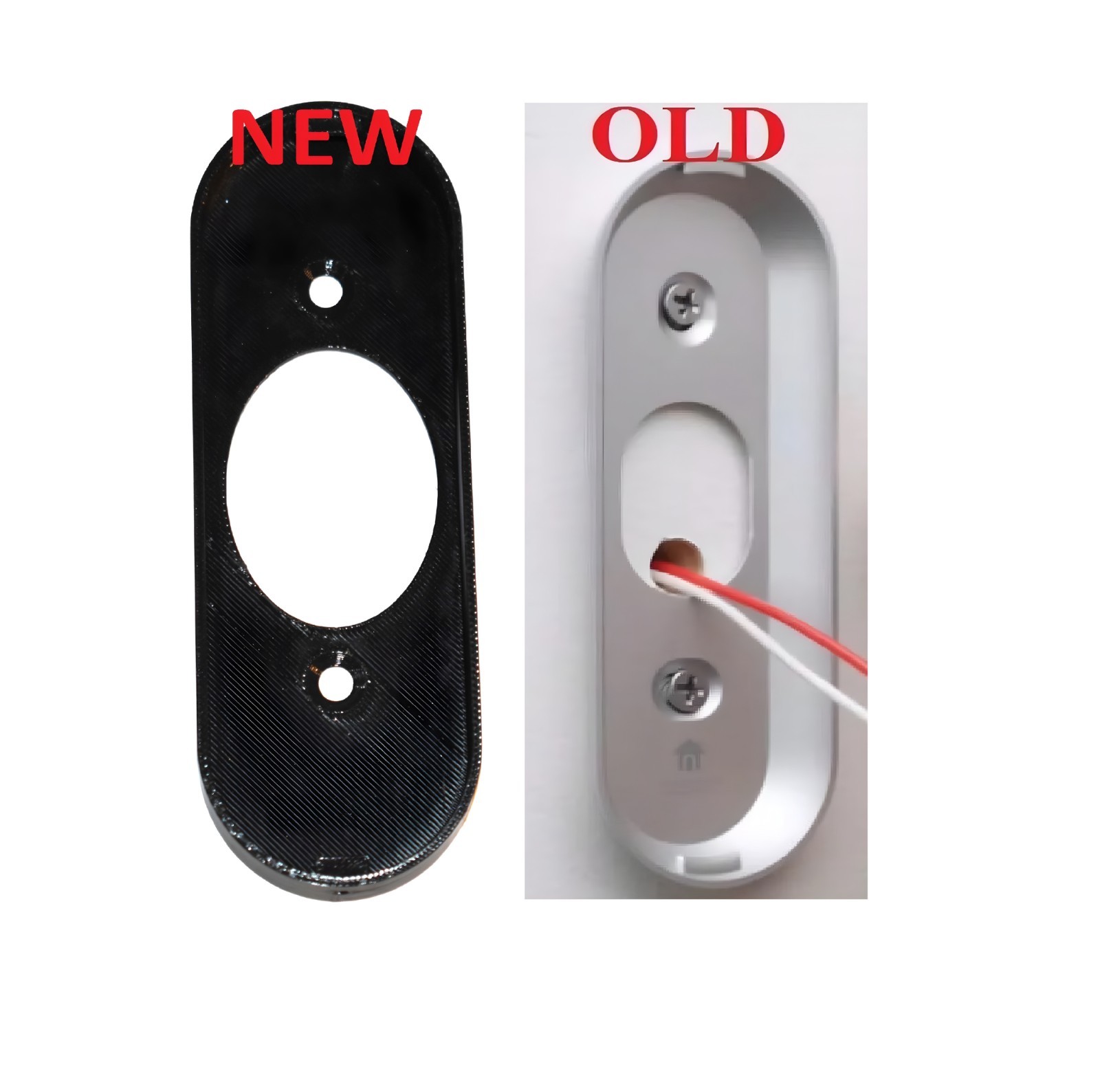 WIRED Google Nest Hello Doorbell Holder Bracket Clip Mounting Flat Wall A0077