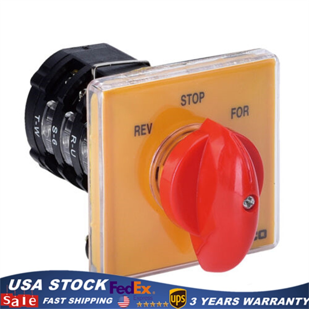 NEW Milling Machine Switch 3 Phase Motor Mill Forward Reverse 3 Stage Switch NEW