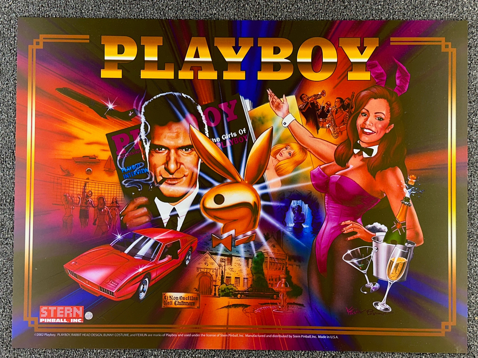 Stern Playboy Pinball Machine Game Backglass Translite ORIGINAL NOS Licensed