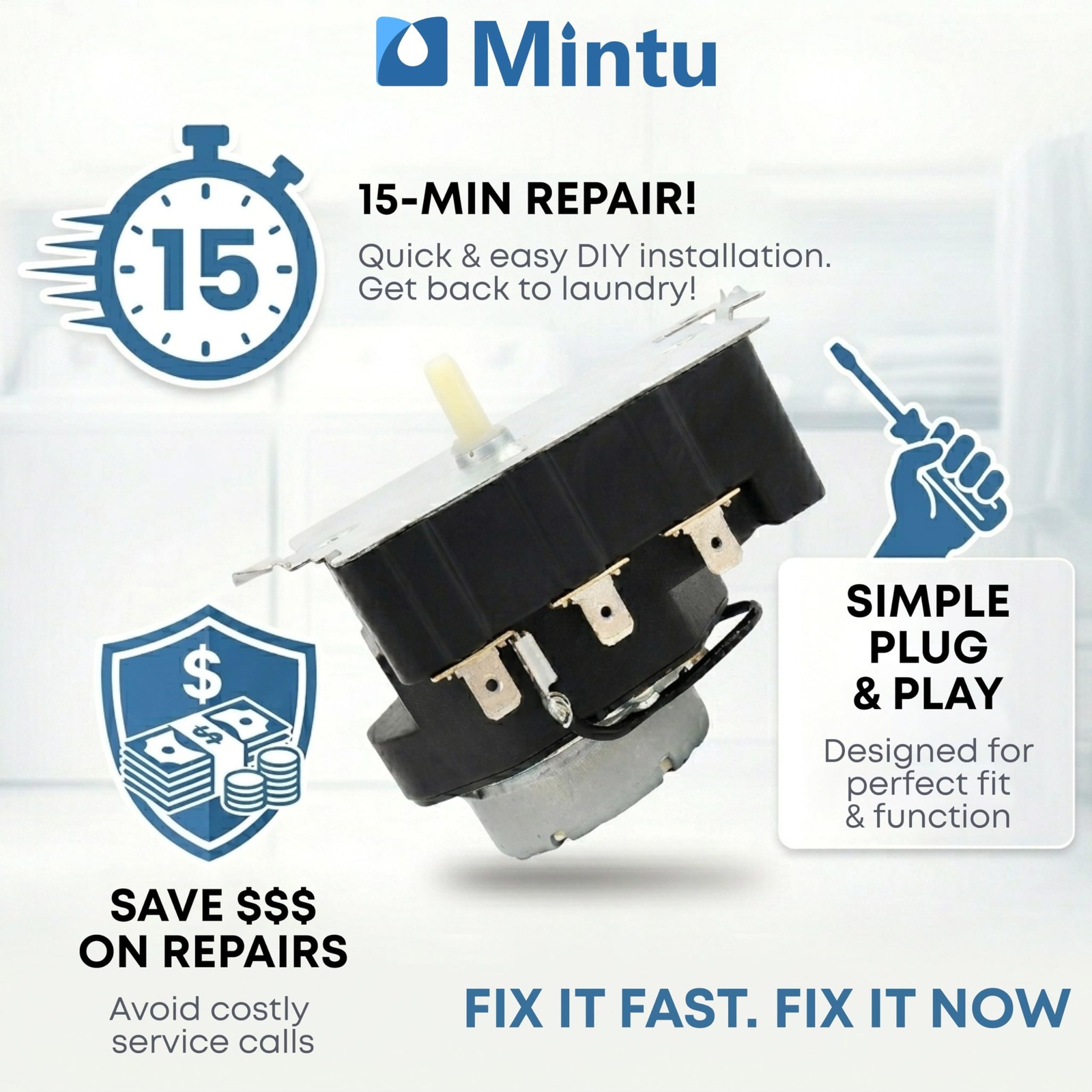 MINTU™ TMD1EM35 234D2377P005 Dryer Timer Replacement For General Electric