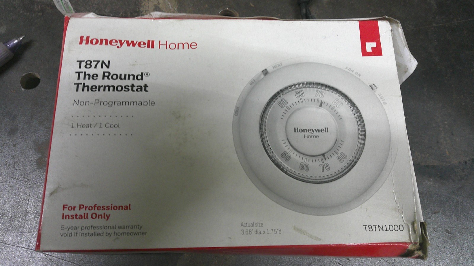 Honeywell T87N Tradeline Thermostat Electronic The Round