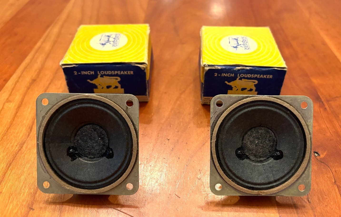 Vintage OXFORD 2" Loud Speakers Lot of 2 NOS Made in USA