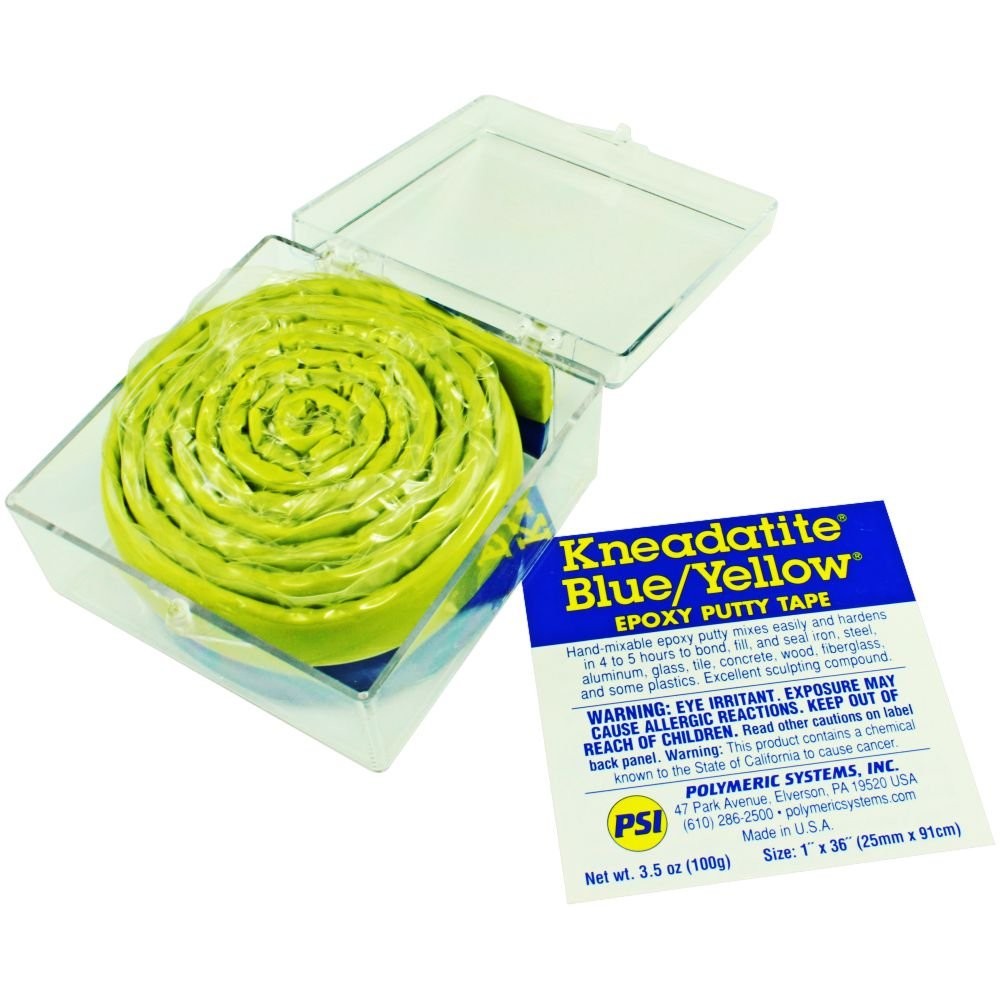 Polymeric Systems Kneadatite Blue/Yellow Epoxy Putty Tape 90cm 36, Yellow