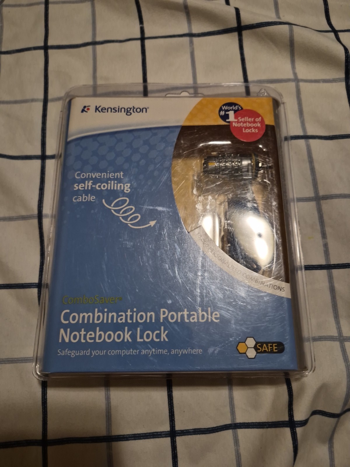 NEW Kensington Self Coiling Combination Portable Notebook Lock #K64515