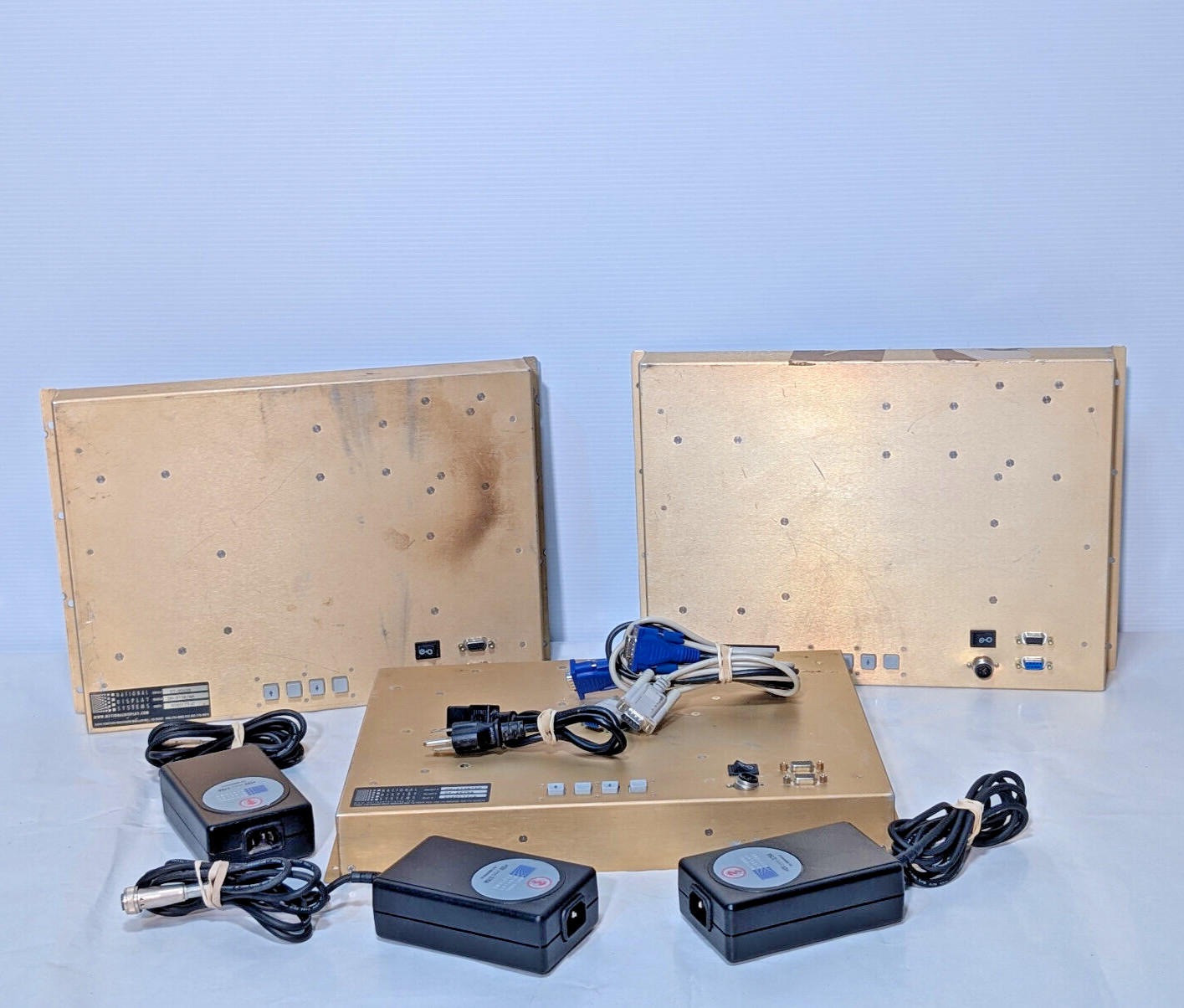 Lot of 3: NDS Surgical Imaging DM-X15R/AM, 30B0019 12V Adapters, Cables, 90X0177