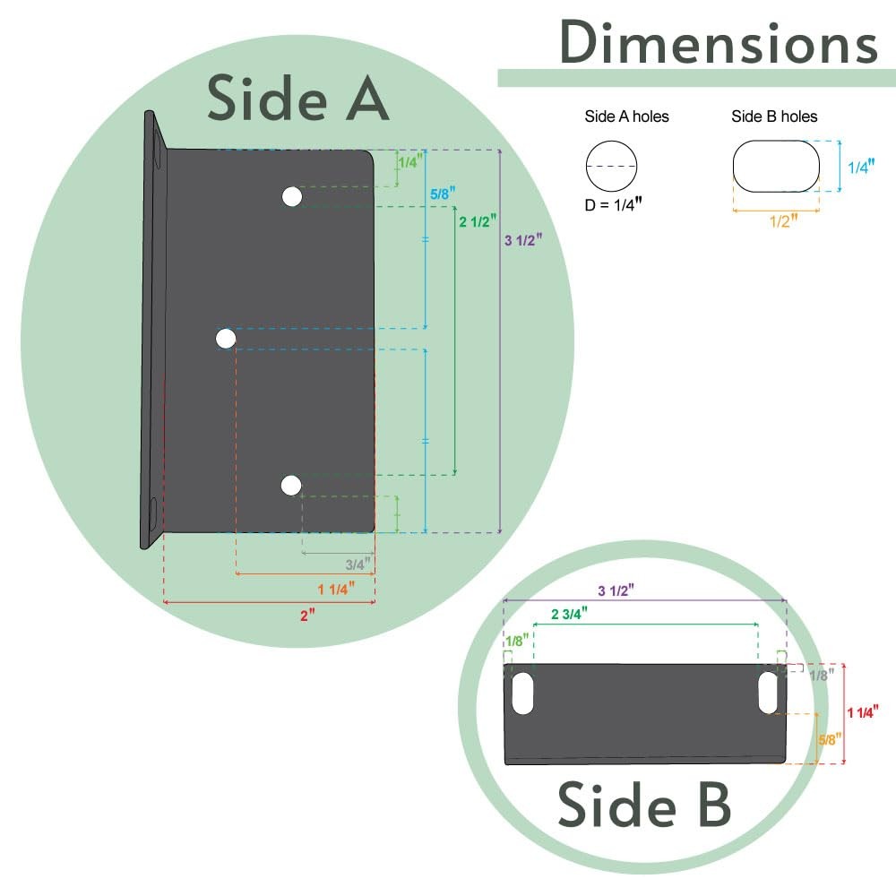 Rack Mounting Ears for A/V Rack, 2U, Pair
