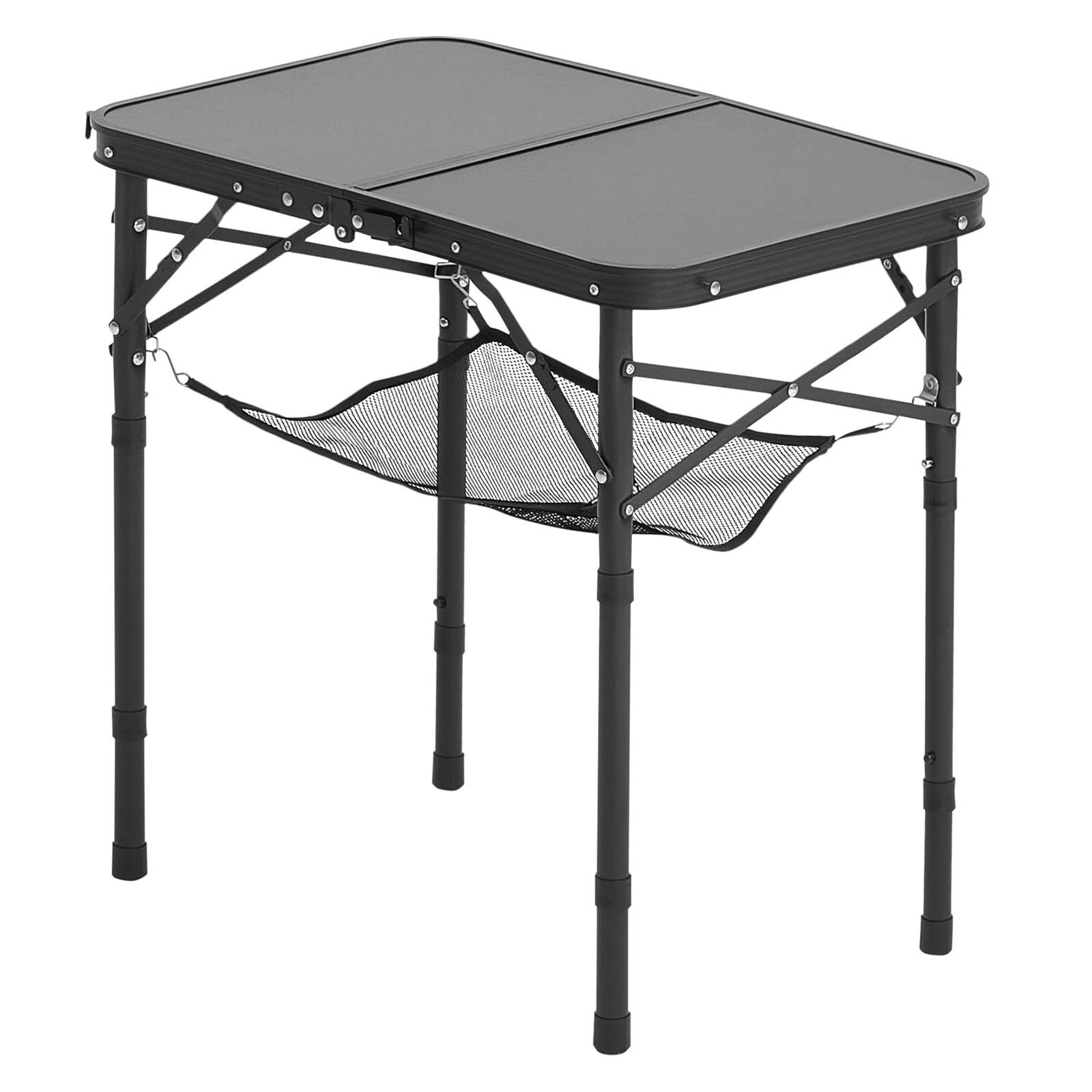 2ft Folding Portable Camping Table Aluminum Adjustable Height Outdoor