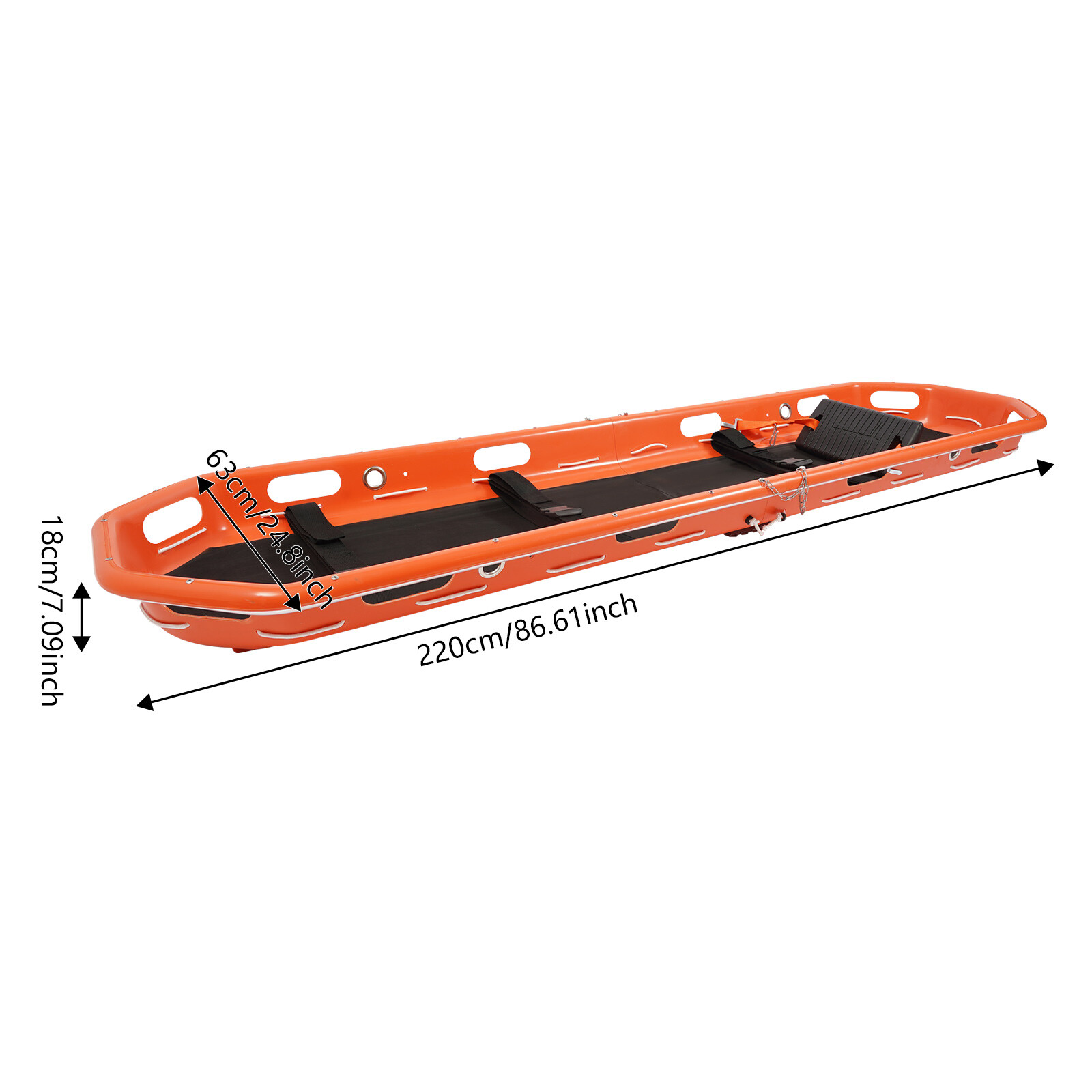 Rescue Basket Stretcher Basket Emergency Stretcher w/ Lift Sling 270kg/595.25lbs