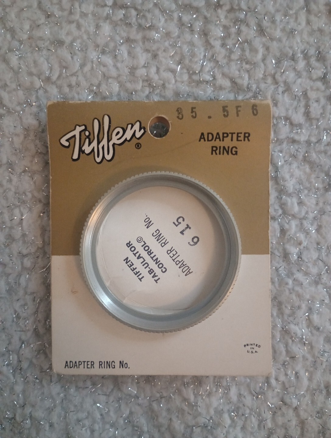 Vintage Tiffen Adapter Ring  Series 6 No. 615-35.5F6  Made in USA