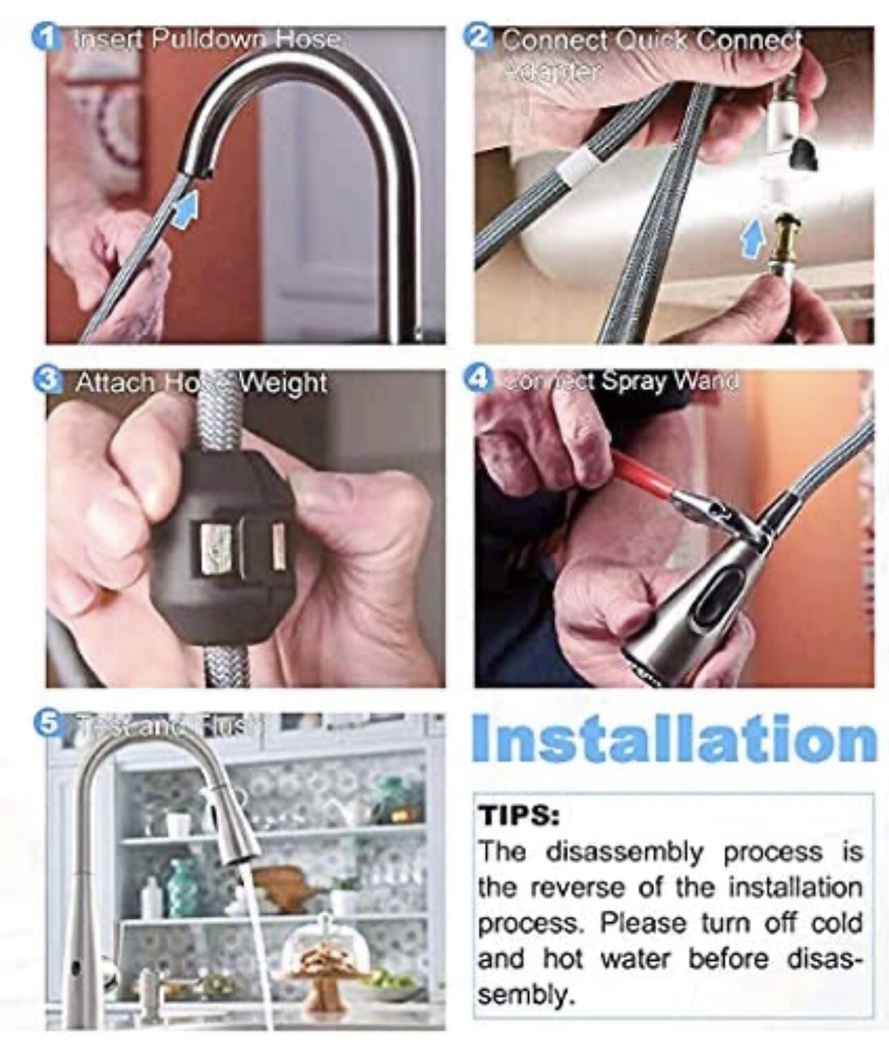 Replacement Hose Part Kit for Moen Pull Down Kitchen Faucet 150259