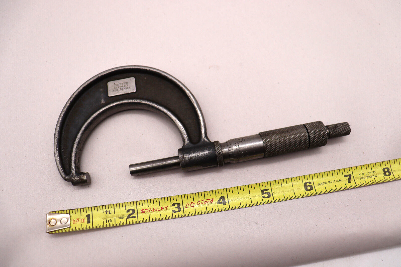 Vintage Lufkin 1"-2" Micrometer No. 1942 in working order free ship USA
