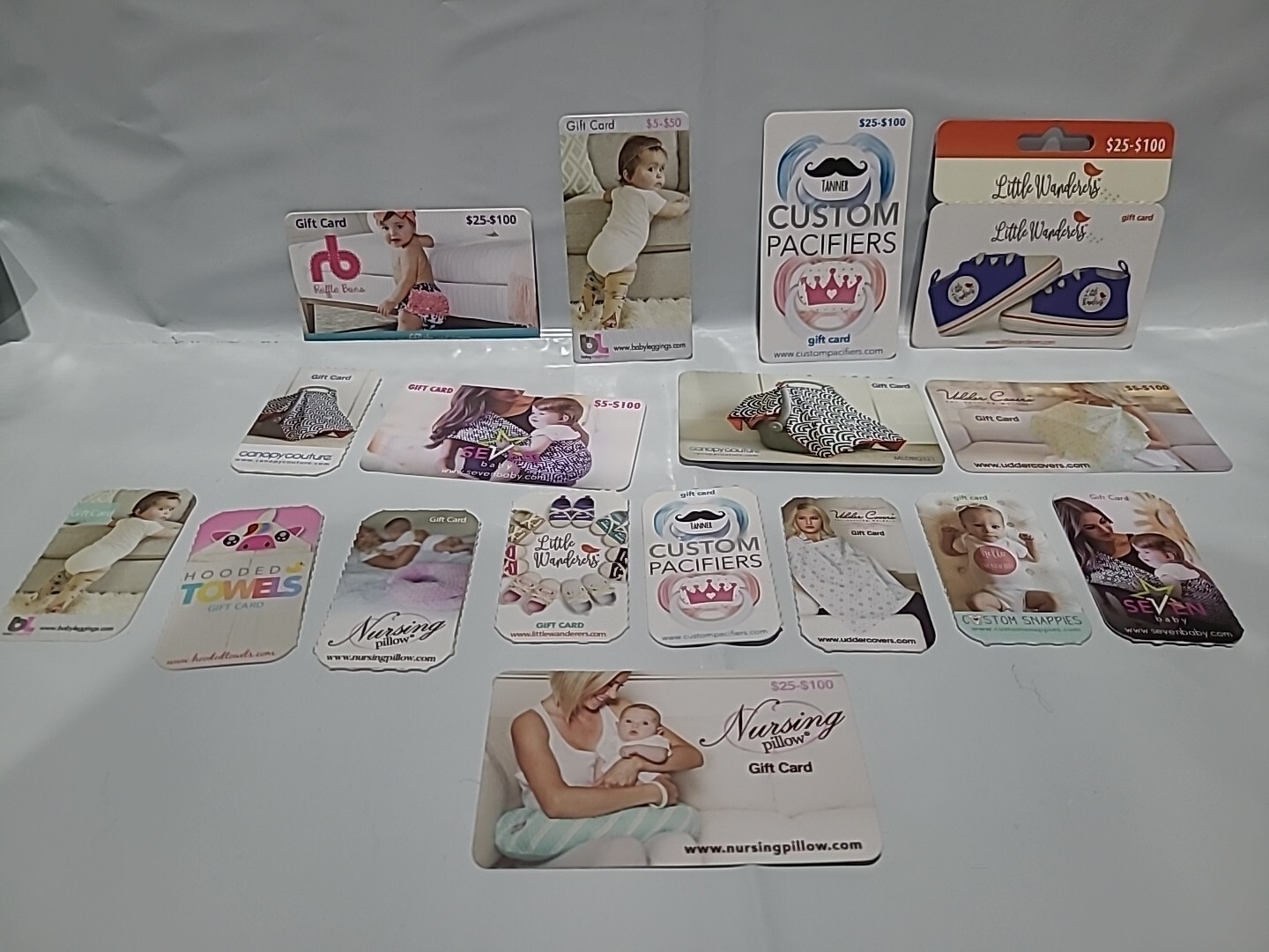 Lot of 16 Baby Gift Cards Read Description