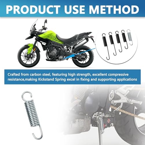 5Pcs Motorcycle Side Stand Spring in Heavy Spring Steel Material,Overall