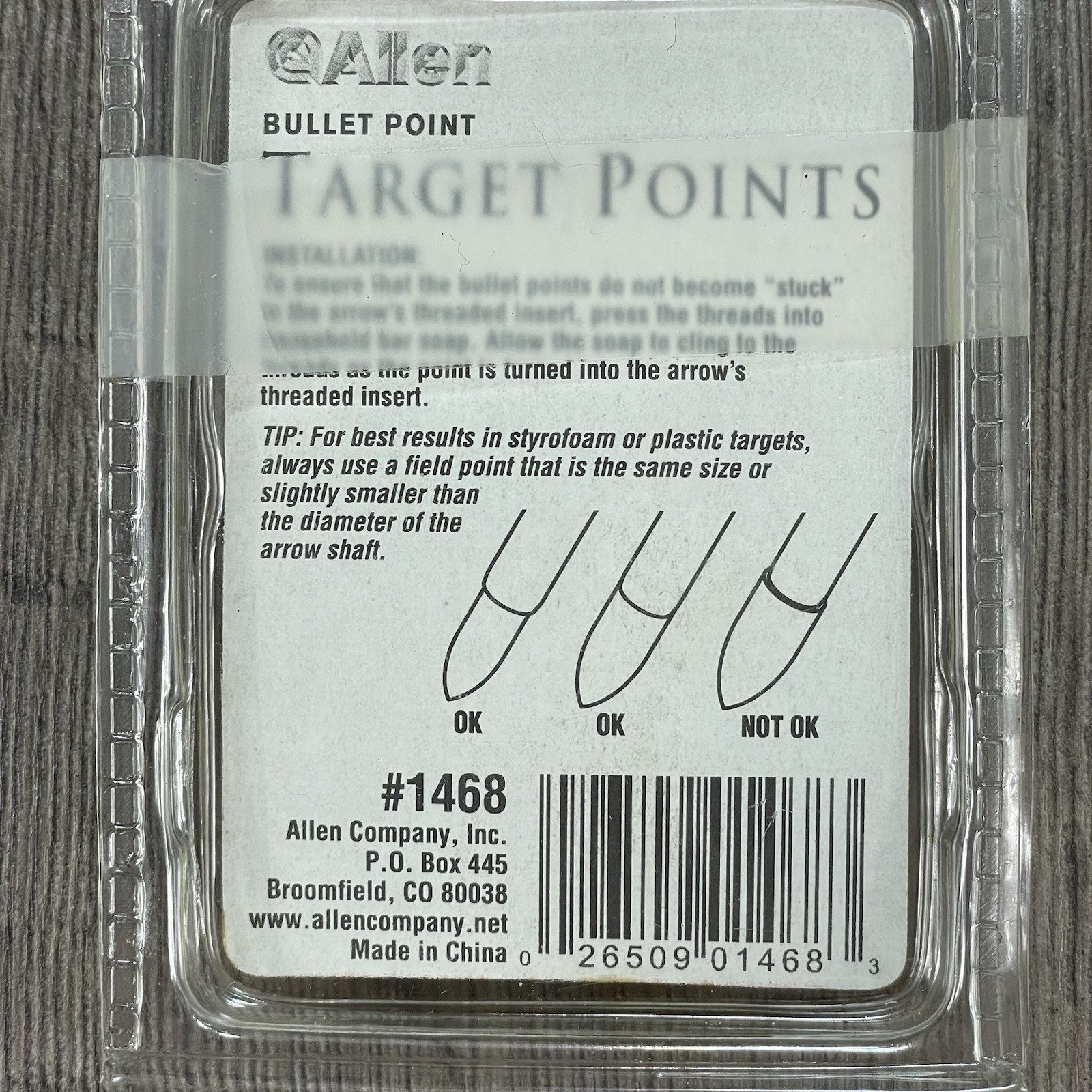 Allen Bullet Points Arrow Heads 9 Total Archery Field 1468 Carbon Arrows
