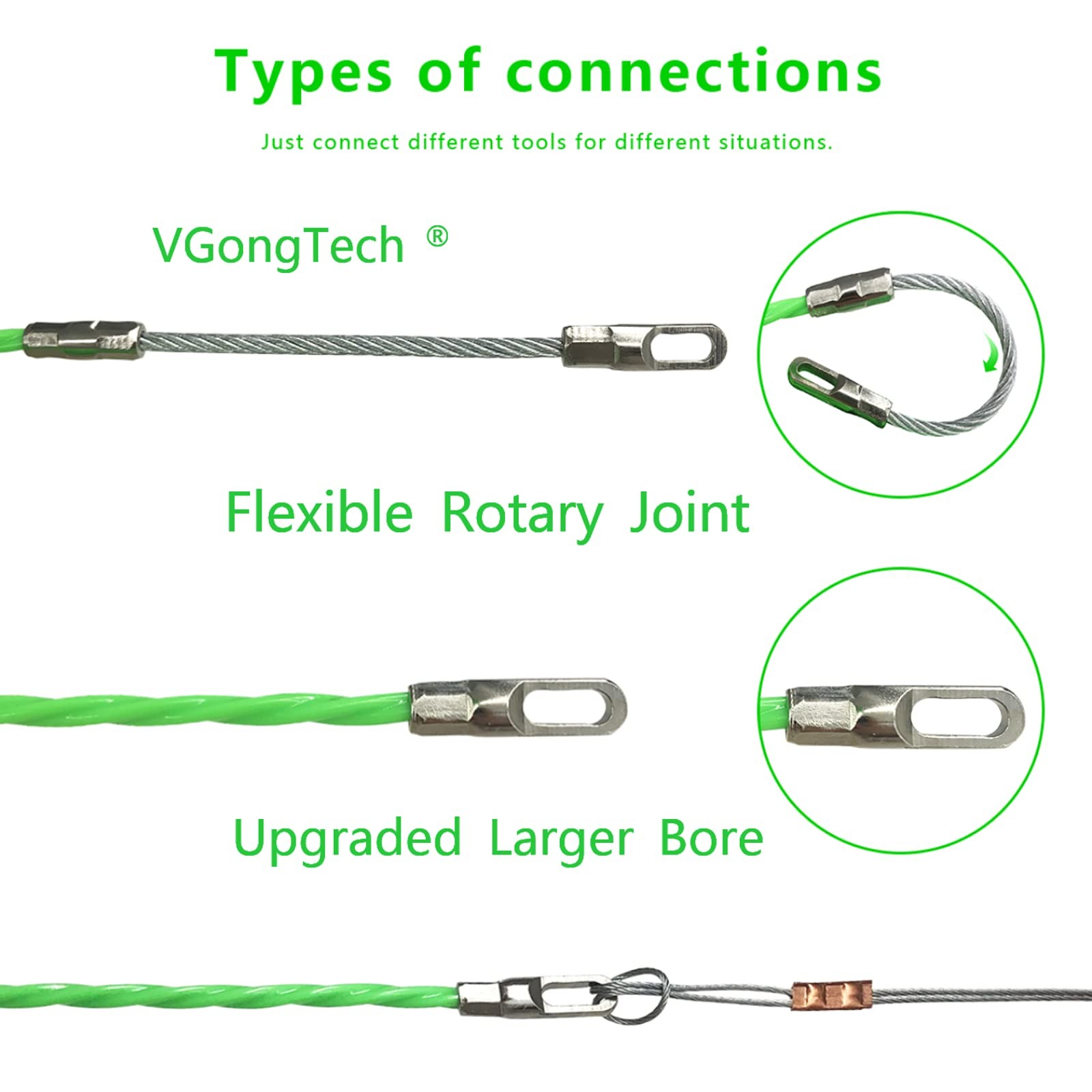 Fish Tape Cable Puller 10M 33ft PET Wire Guide Threader Electrical Conduit