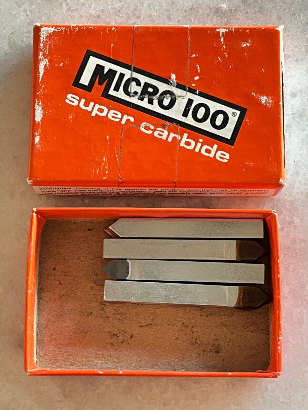 4 new MICRO-100 D-4 240P Carbide Brazed Lathe Tool Bits, 2" x 1/4"