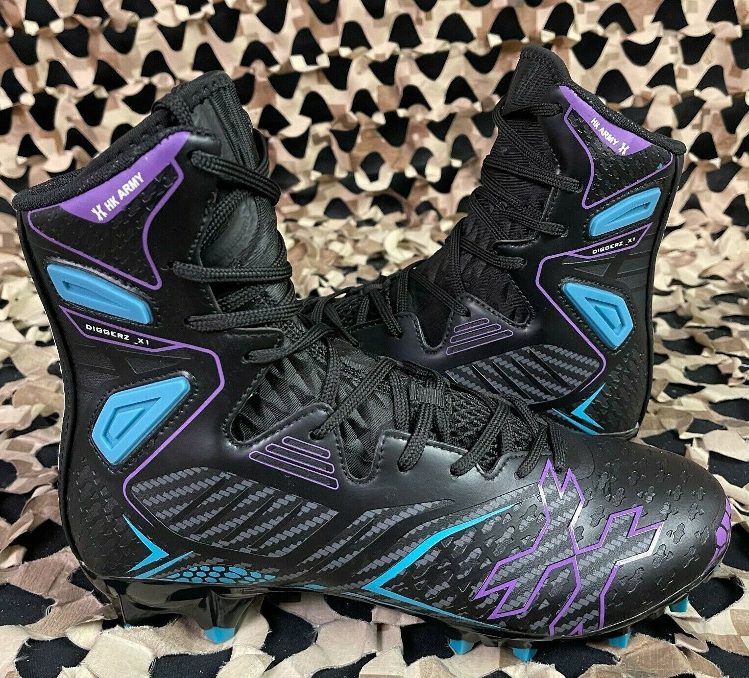 NEW HK Army Diggerz Paintball Cleats - Blue/Purple - 11