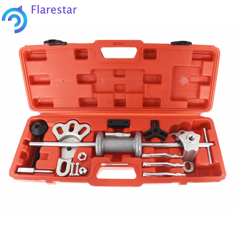 Auto Set Slide Hammer Dent Puller Tool Kit Wrench Adapter Axle Bearing Hub