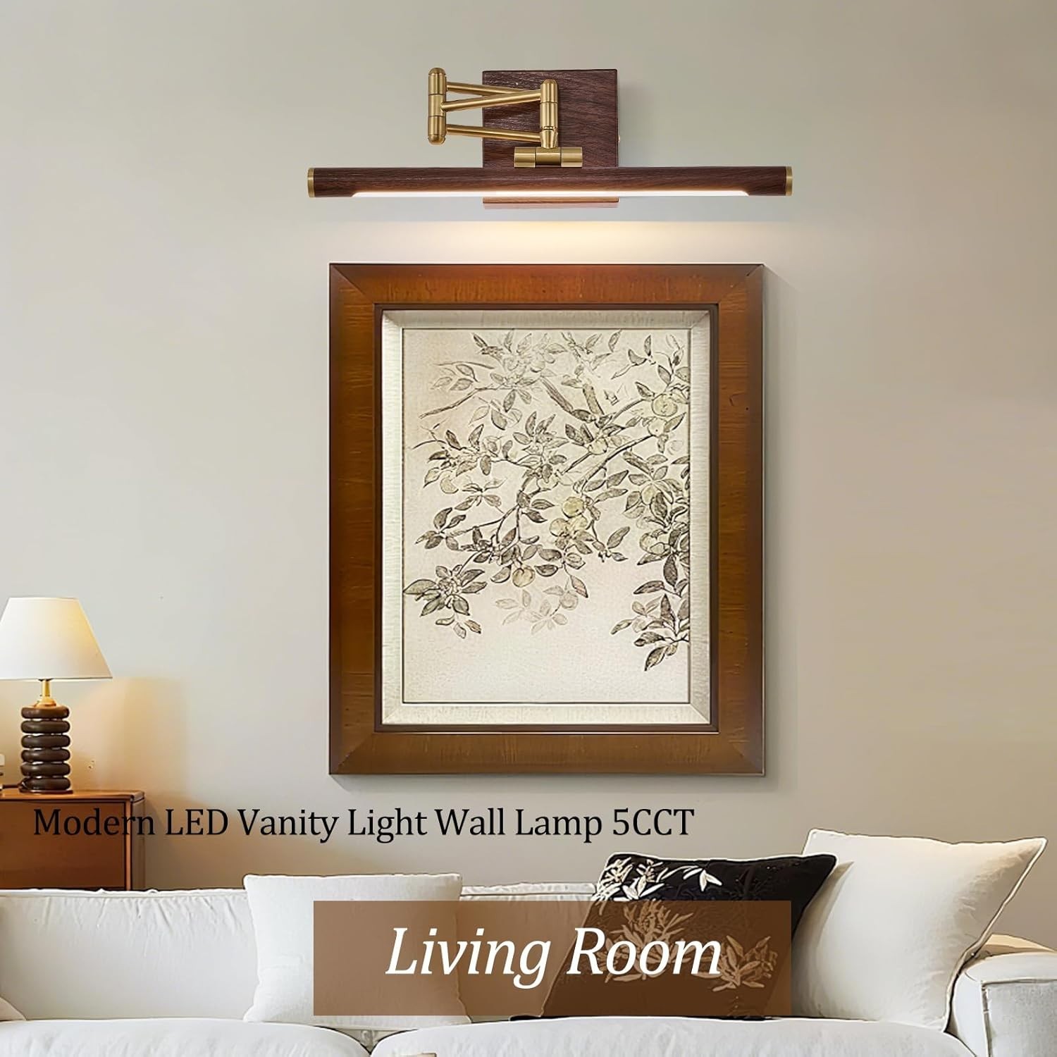 LED Picture Light, Hard-Wired Connection Dimmable Adjustable Artwork Light, 1...