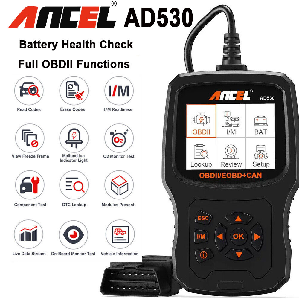Automotive OBD2 Code Reader Scanner & Battery Test Check Engine Diagnostic Tool