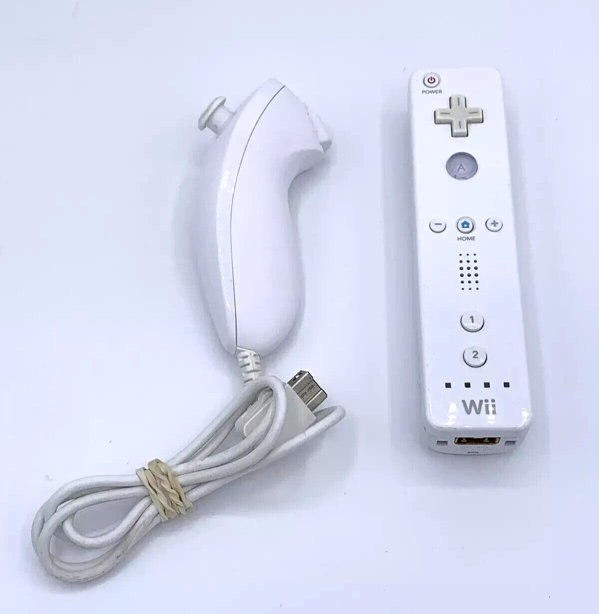 Official OEM Nintendo Wii Remote White with Nunchuck RVL-003 Tested Working
