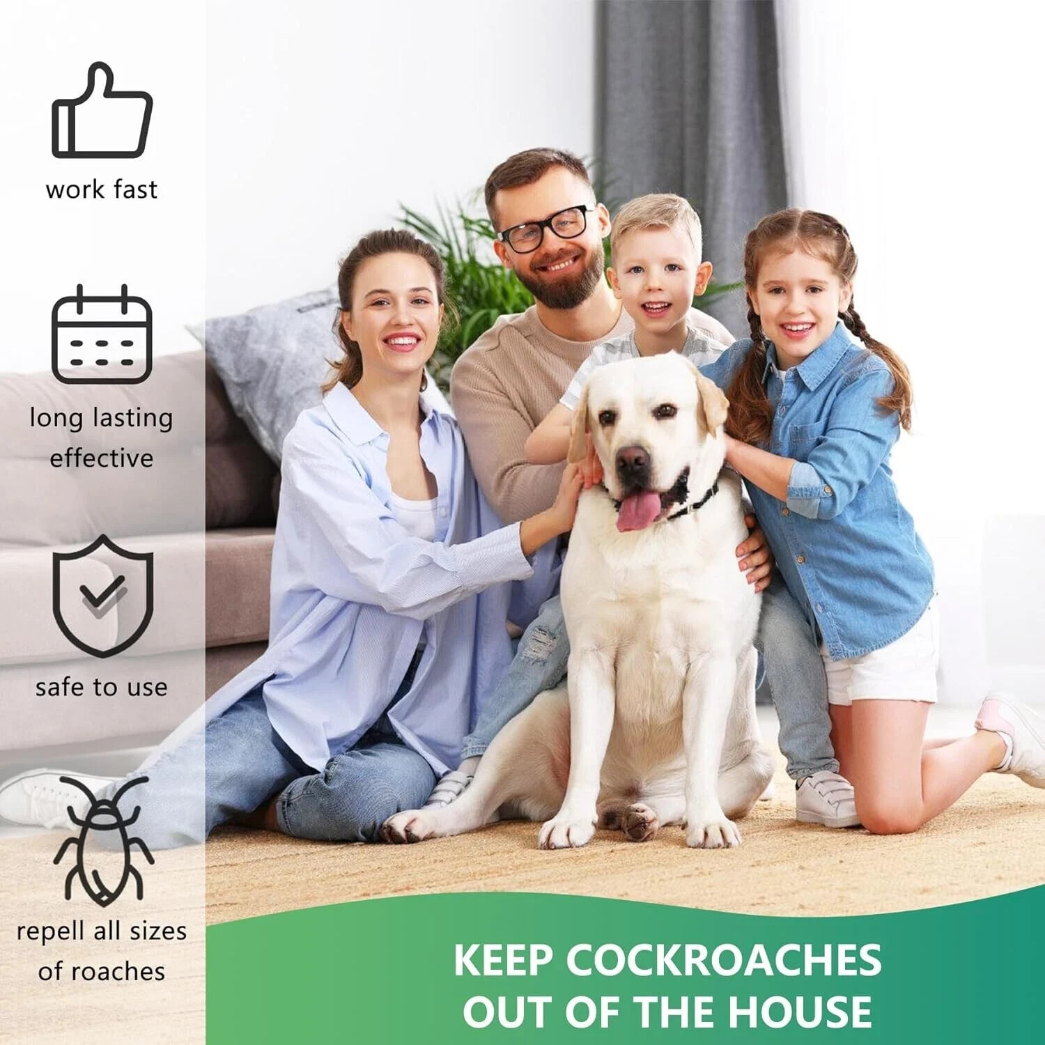 Moonspry Roach Killer, Roach Bait Powerful Cockroach Repellent Effective