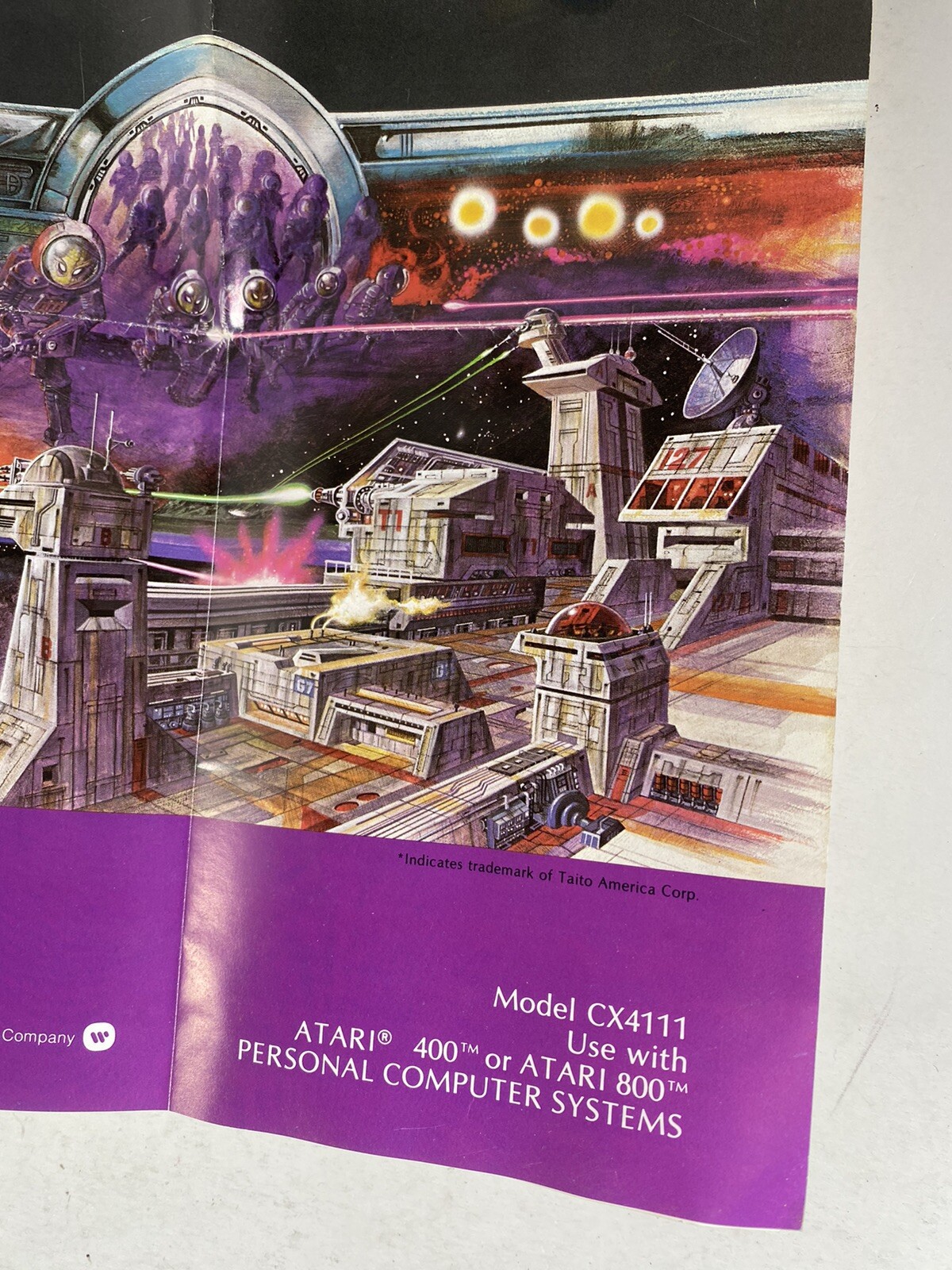 Atari 400/800 Space Invaders Vintage 1980 Computer Game Original Manual Only