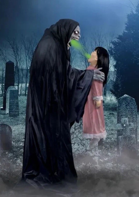 6 FT ANIMATED SOUL SUCKER / HARVESTER HALLOWEEN PROP ANIMATRONIC