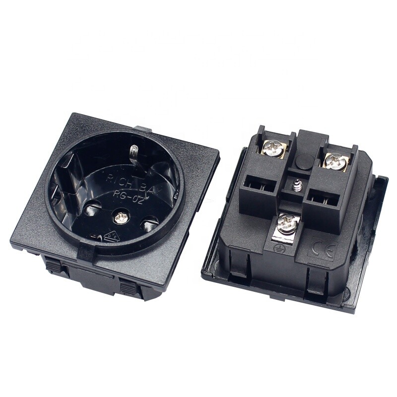 Rich bay RG-02 European Germany waterproof schuko socket outlet snap-in RG-02