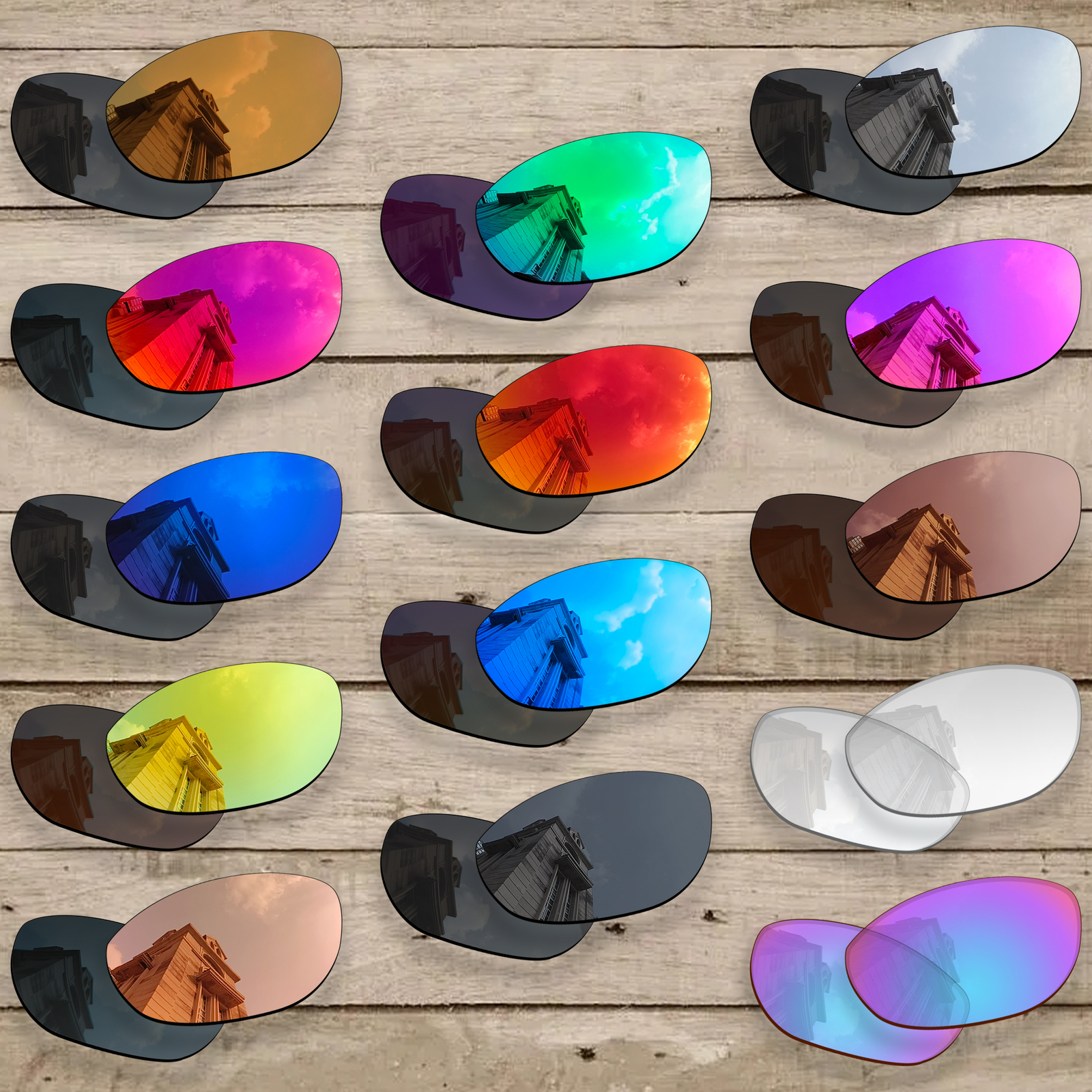 hdhut Anti-Scratch Polarized Replacement Lenses for-Oakley Monster Dog Sunglass