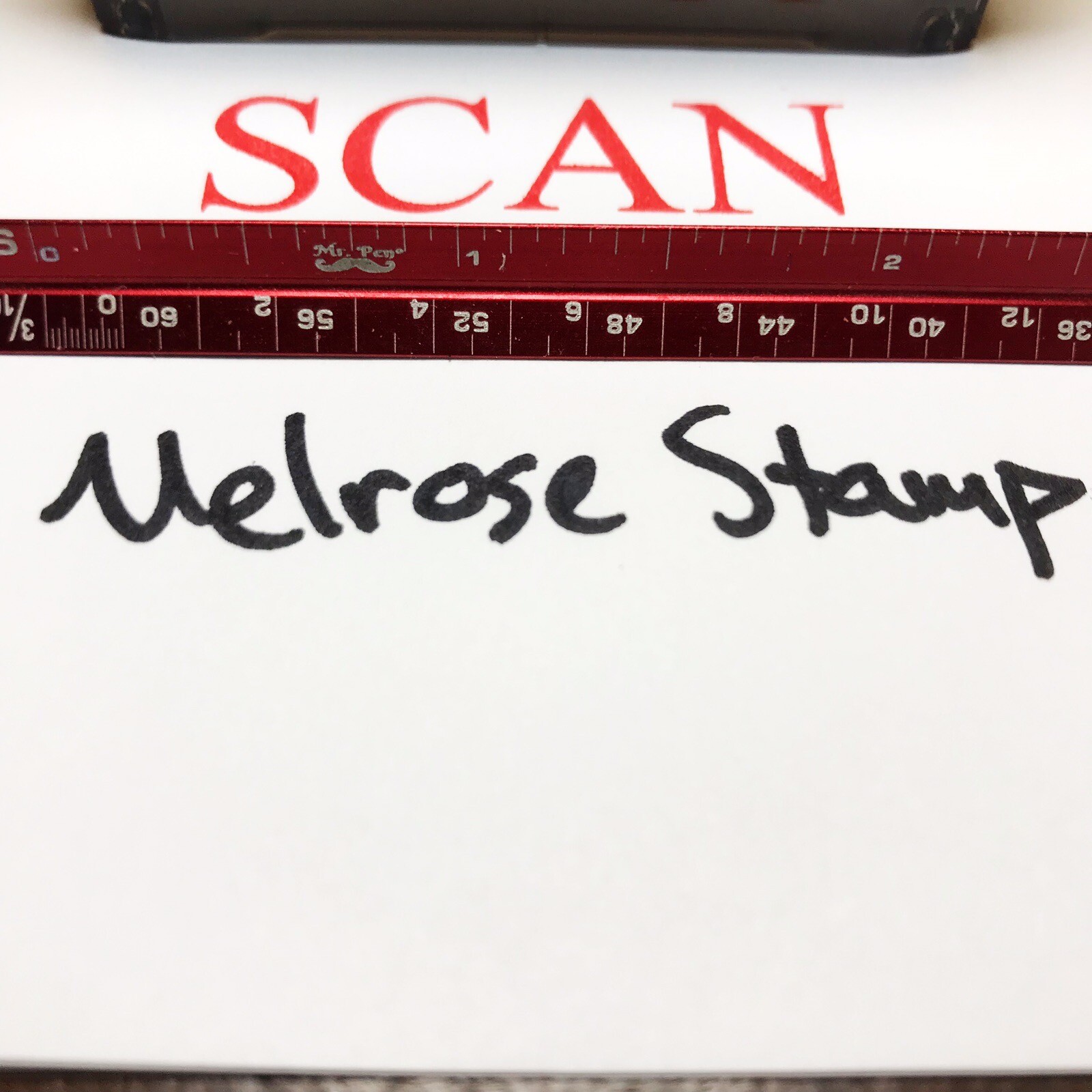 Scan Rubber Stamp Red Ink Self Inking Ideal 4913