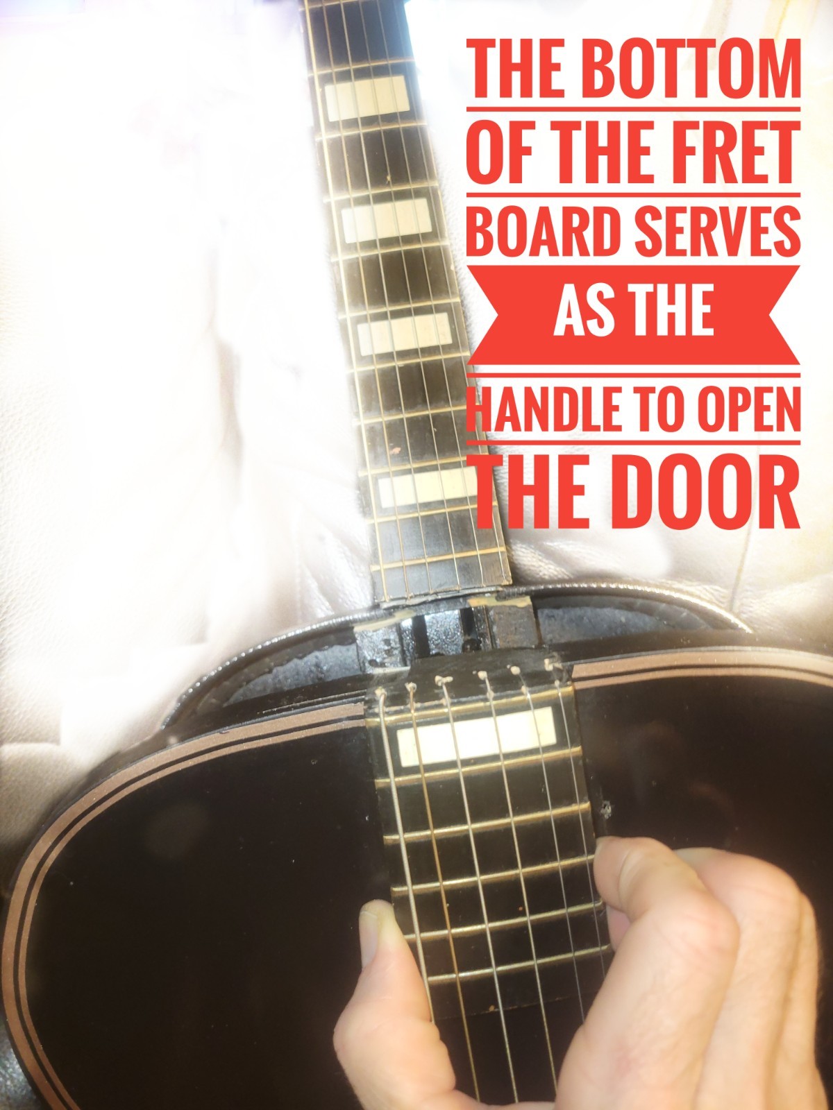Silvertone Guitar (Repurposed) Wall-mounted Accessory Cabinet ( Hidden Storage)