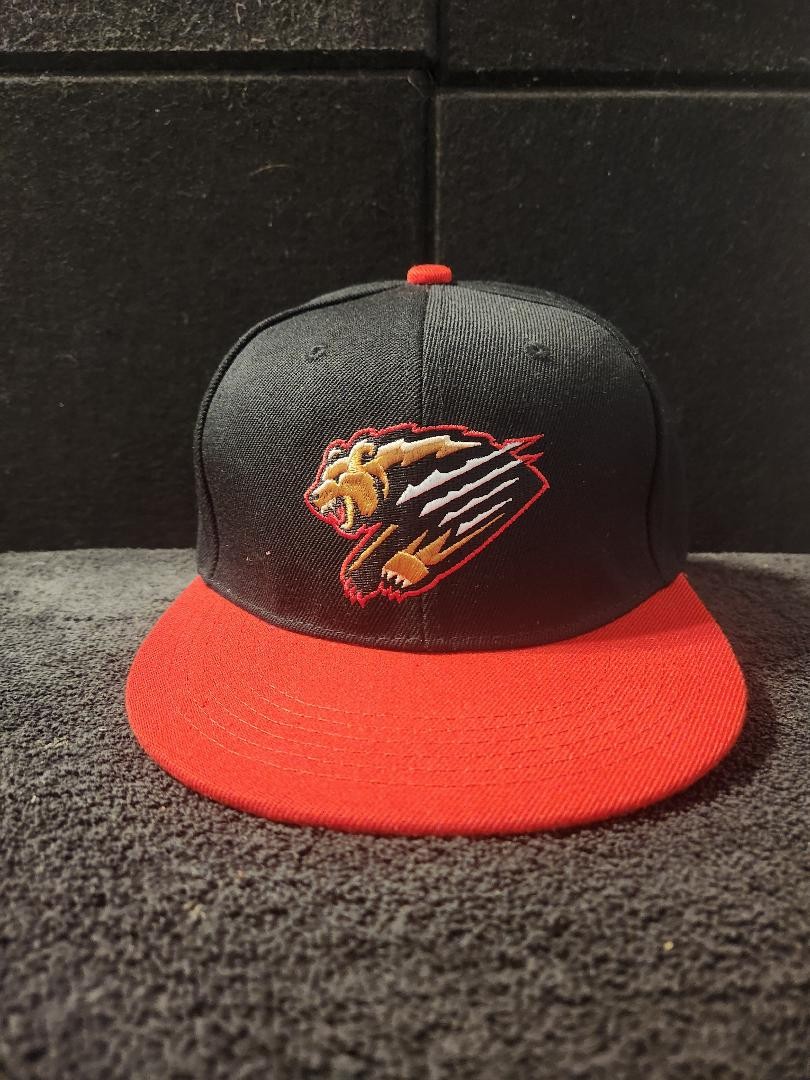 Fresno Grizzlies Single A Red & Black Primary Logo SnapBack Hat