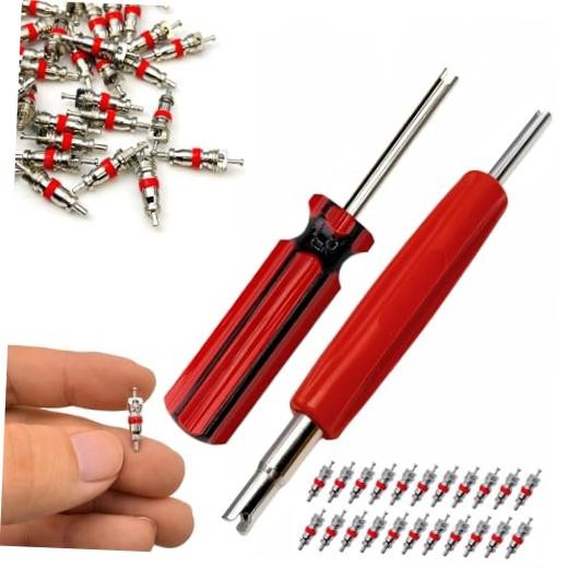 102Pcs Tire Valve Core Removal Tool Set,Premium TPMS Safe, 100Pcs 102Pieces Kit