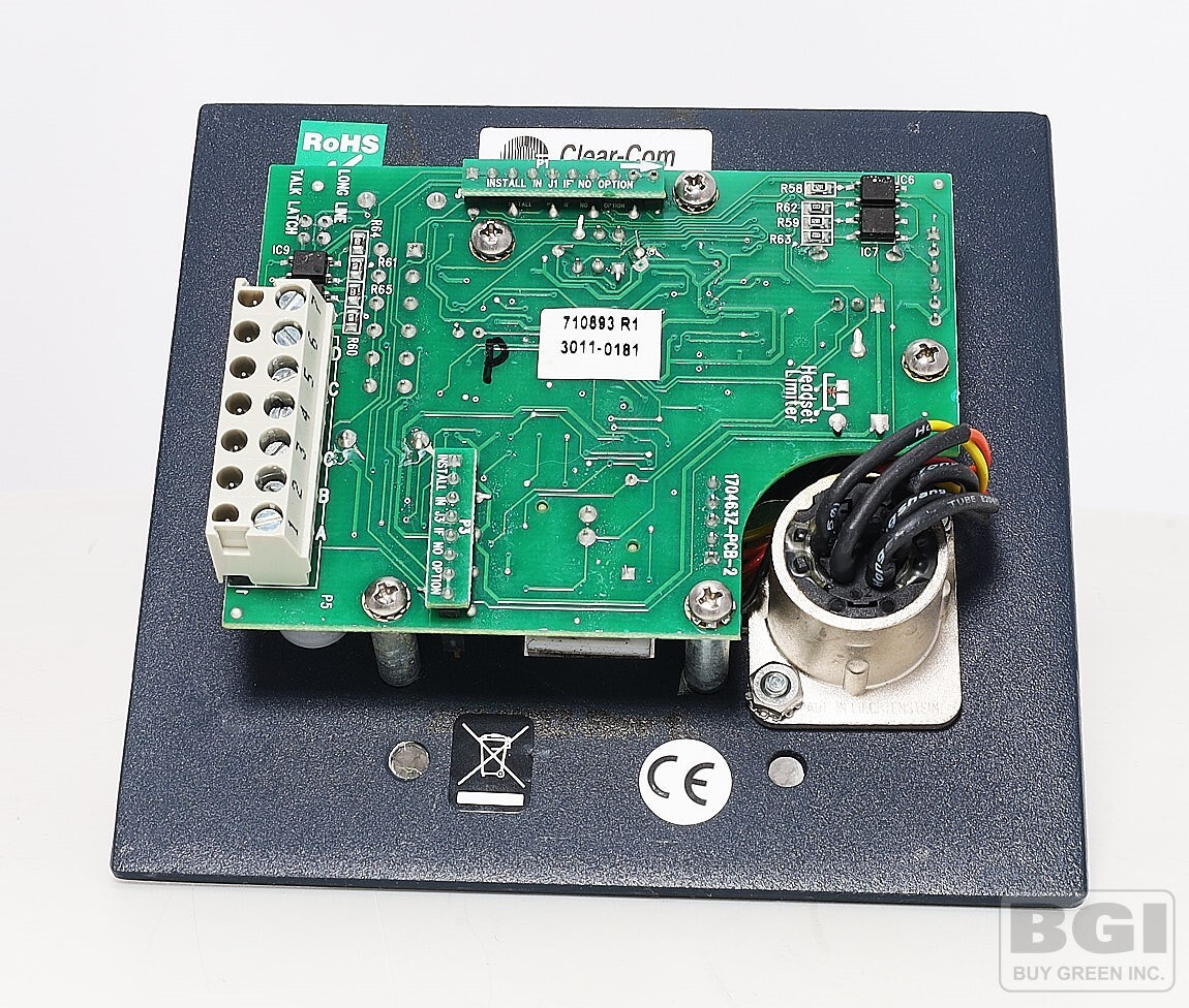 ClearCom Encore 2-Channel ntercom Headset Remote Station HB-702 Face Panel only
