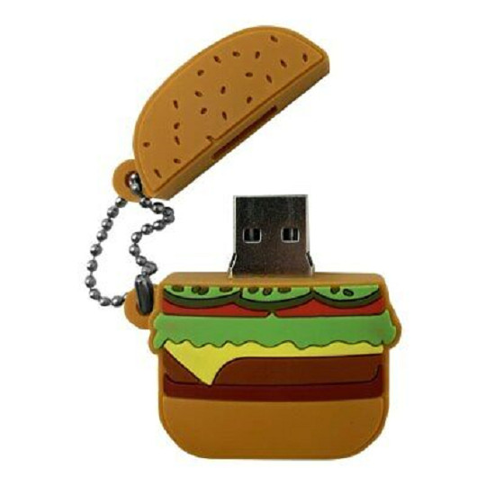 Digital Energy World Powerful USB Flash Drive 16GB  Rubber Cheeze Burger~Unique!