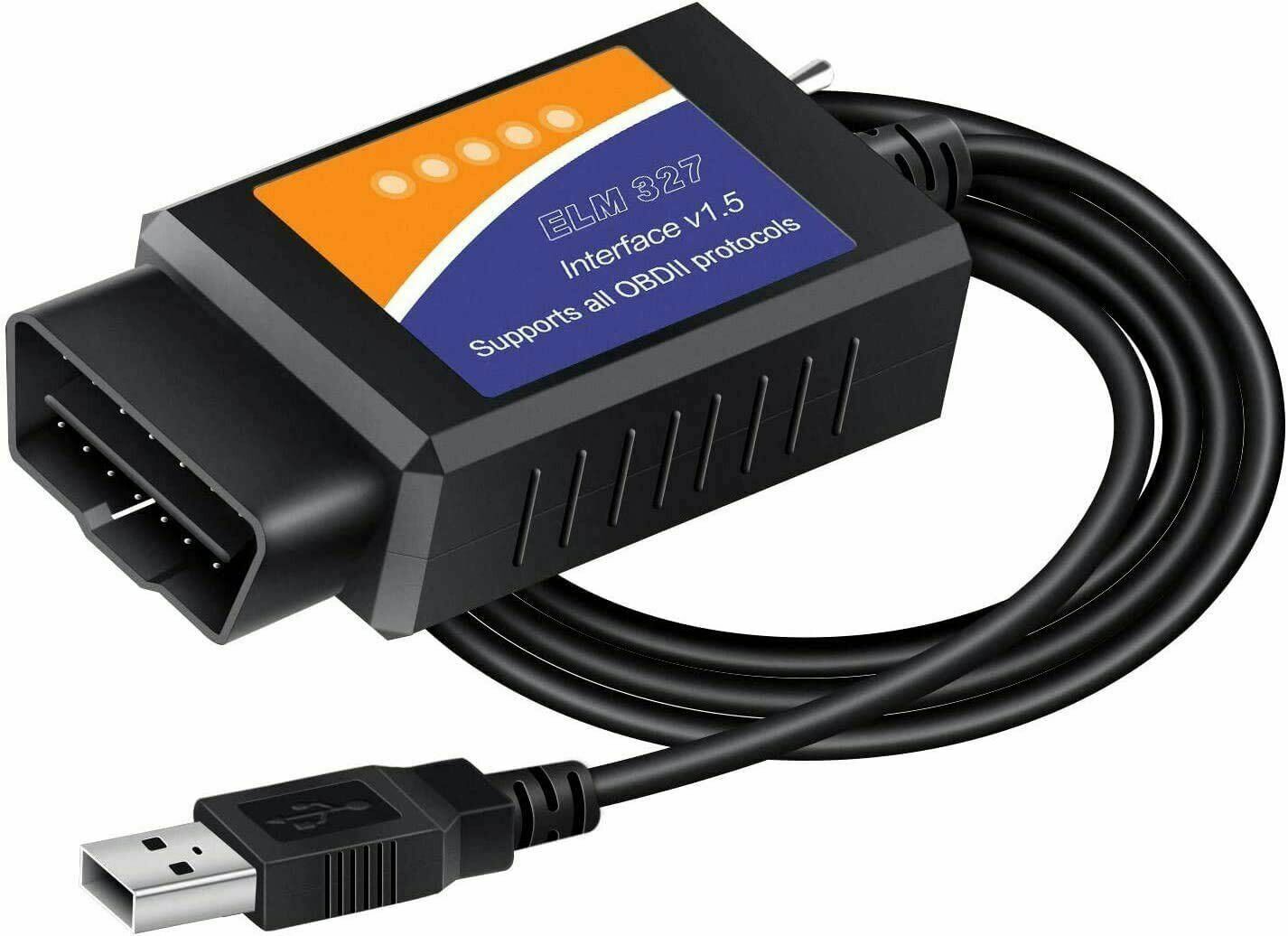 2026 FORScan ELM327 OBD2 Scanner Adapter USB HS Diagnostic Tool Cable for Ford