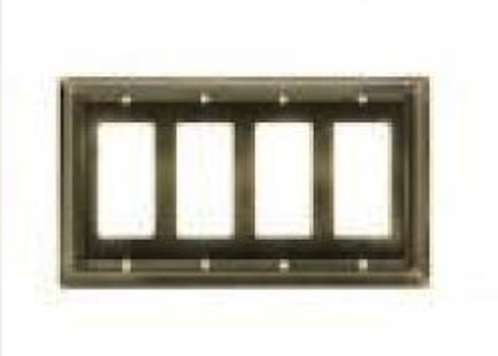 65164 Antique Bronze Architect Quad GFCI Cover Plate