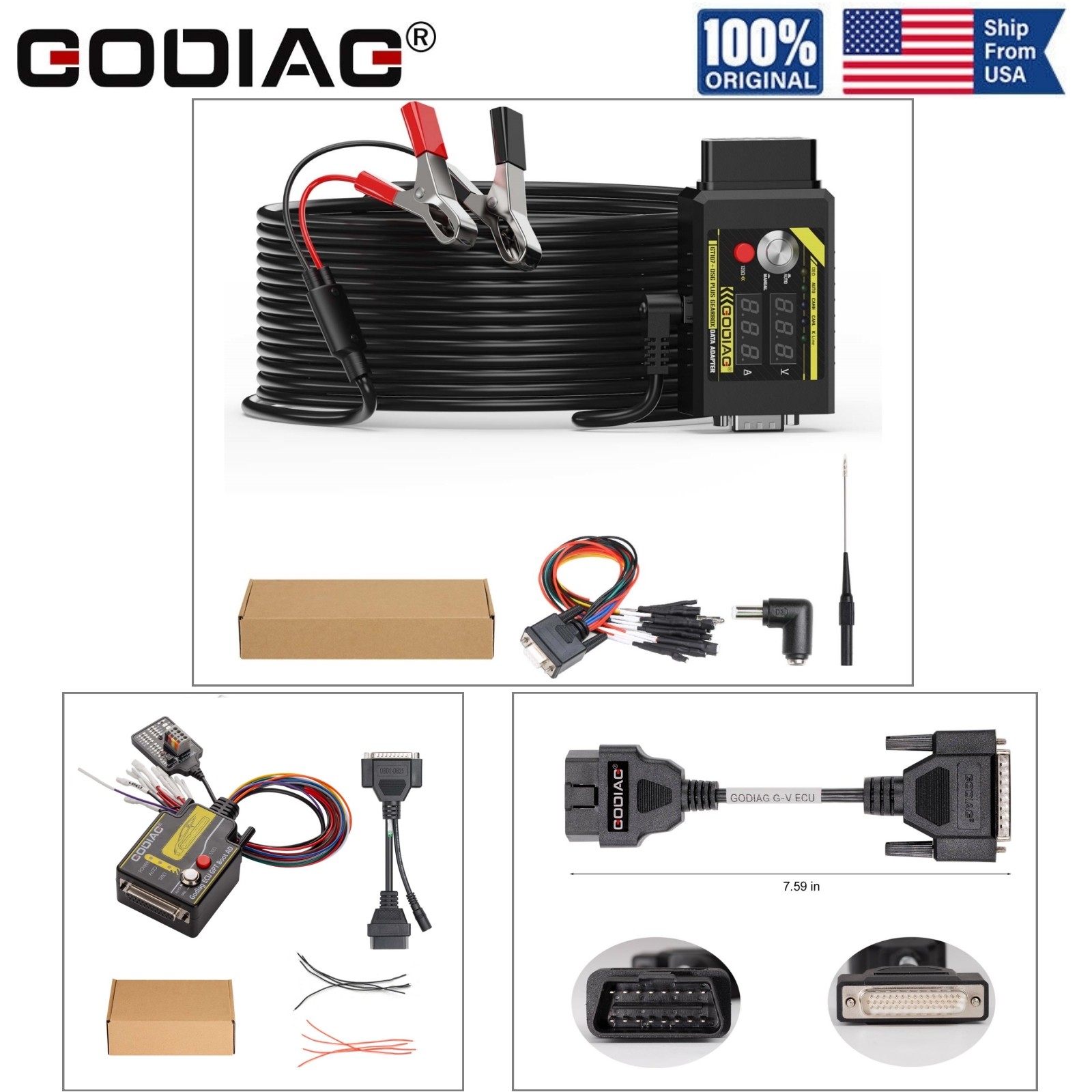 GODIAG GT107+ DSG Plus Gearbox Data Adapter with E.CU GPT Boot AD&G-V E.CU Cable