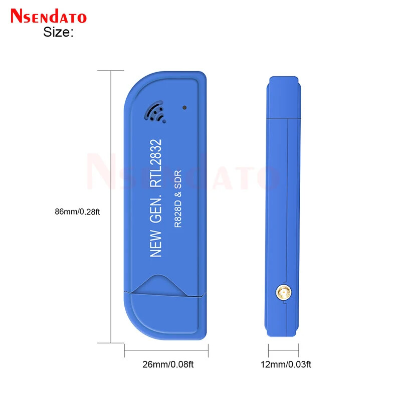 RTL2832U & R828D SDR USB2.0 TV Stick Tuner 25-1760MHz FM SDR TV Receiver Dongle