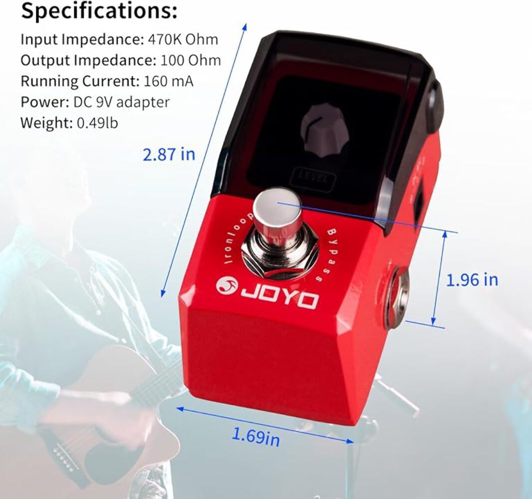 JOYO JF-329 Digital Phrase Looper Effect Pedal Ironman Ironloop Mini Pedal for E