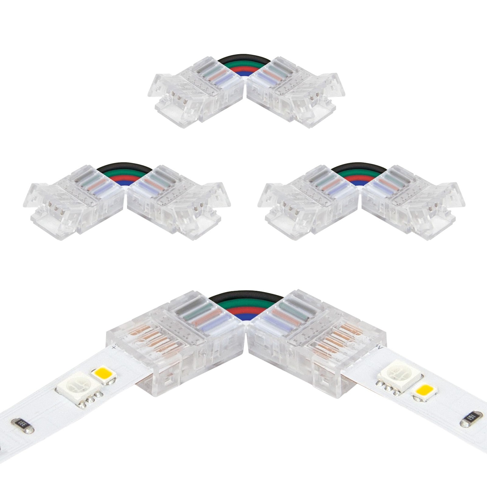 SureLock Pro 5 Pin Tape to Tape LED Strip Light Corner Connectors 4 Pack 760050