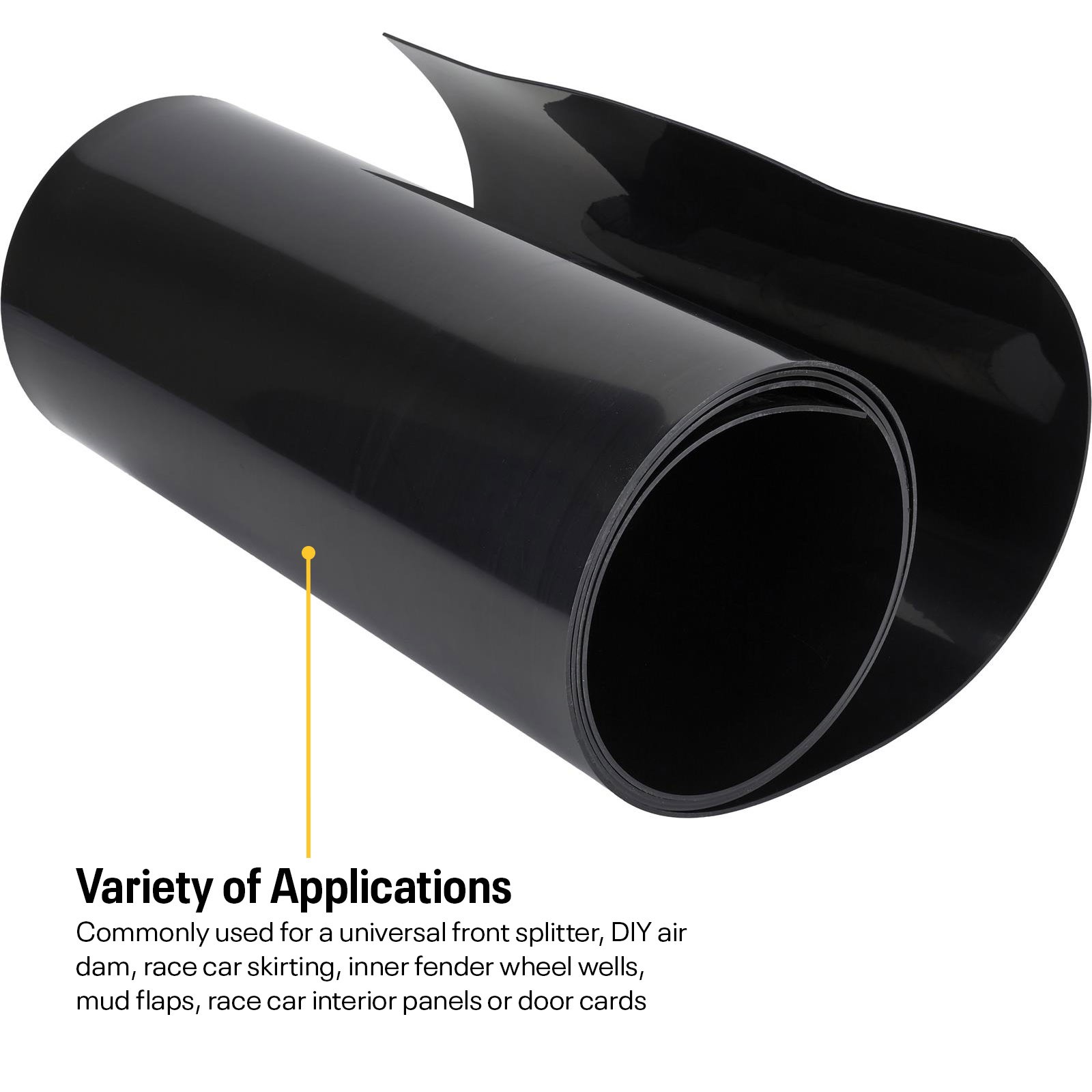 Colored Plastic HDPE Sheet 10 Ft Rolled, 1/8 Inch Thick, White
