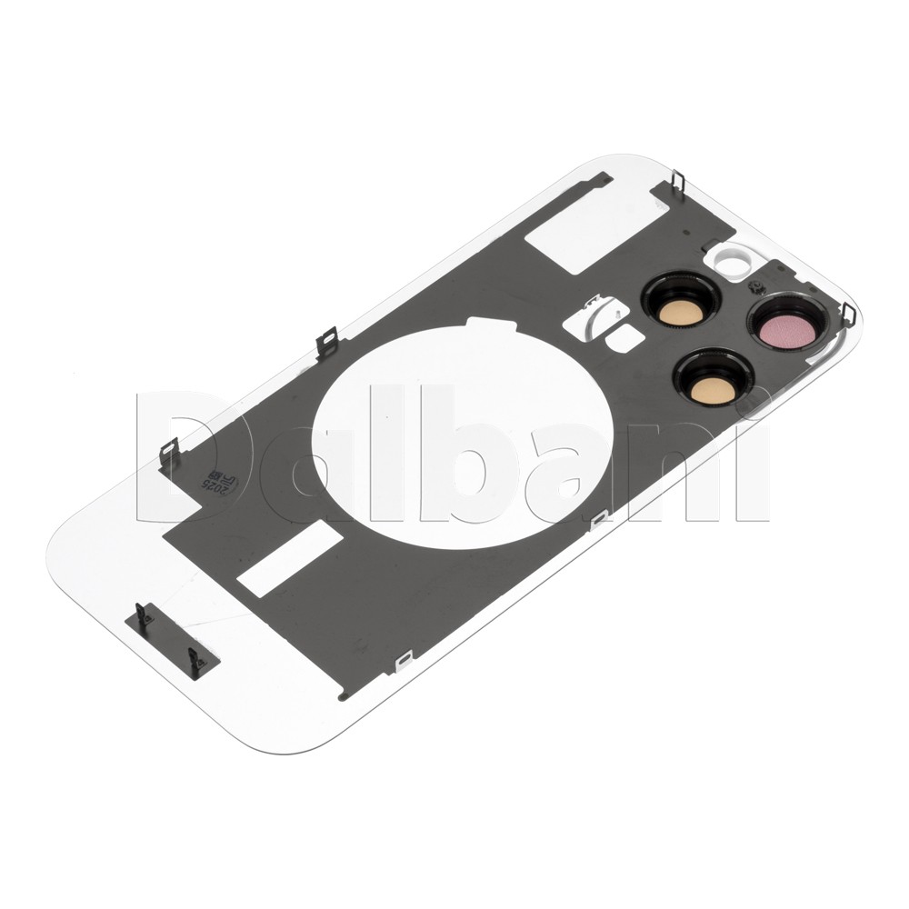 Clear Back Glass Battery Cover for Apple iPhone 16 Pro Transparent